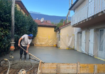 Construction extensions sous-sol avec escalier d’accès, chemin du Reculet